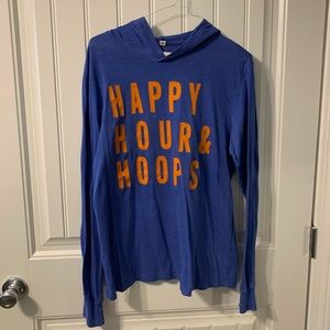 Happy hour & hoops hooded tshirt